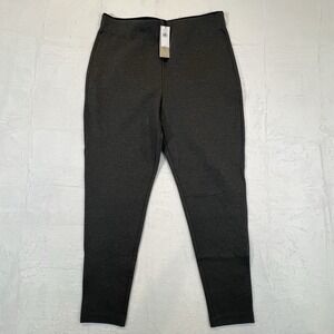 Banana Republic Pull-On Ponte Pants Gray Womens Size‎ Large NWT Skinny Stretch